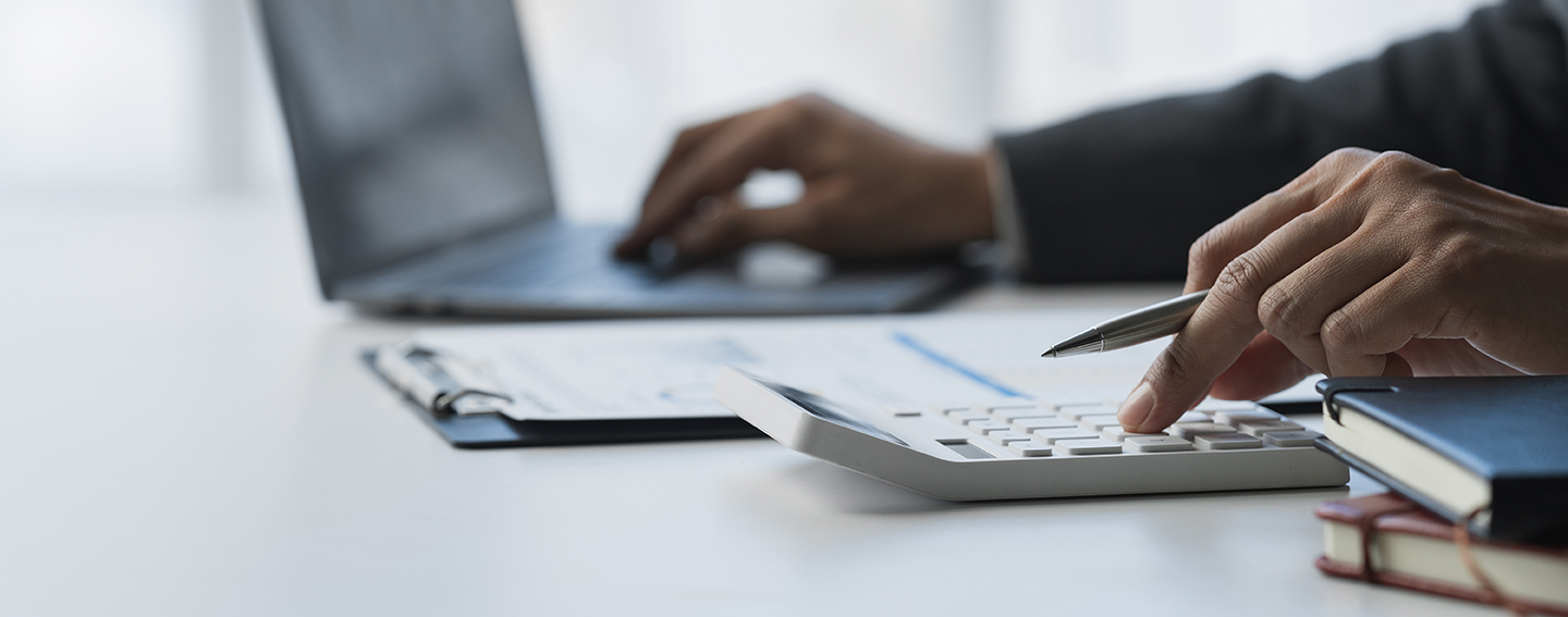Reviewing a financial plan at a desk